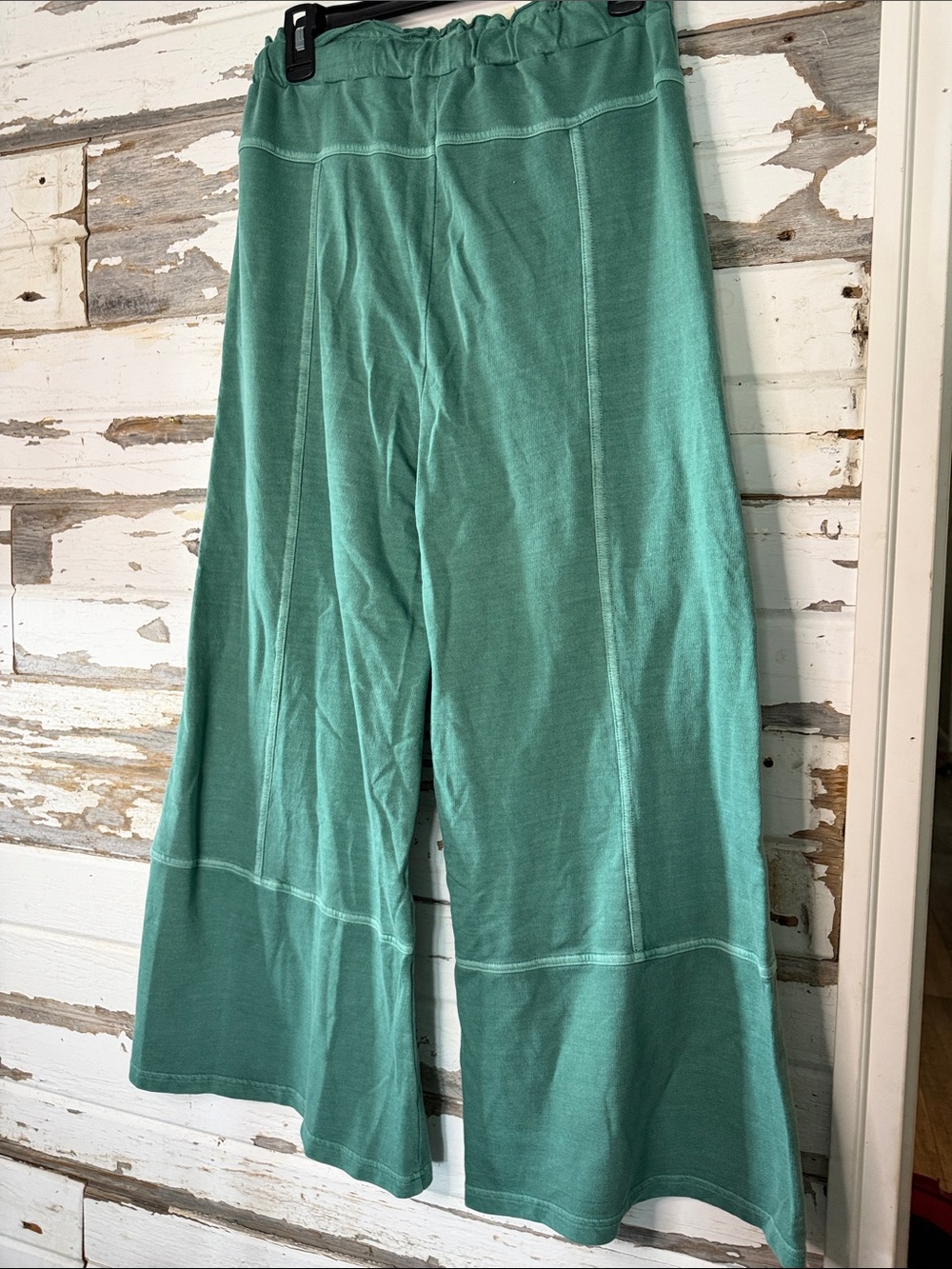 Zenana Outfitters Teal Wide-Leg Drawstring Pants 3 - Picture 5 of 7